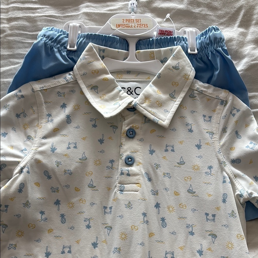C&C California Kids Cream and Blue Playful Set